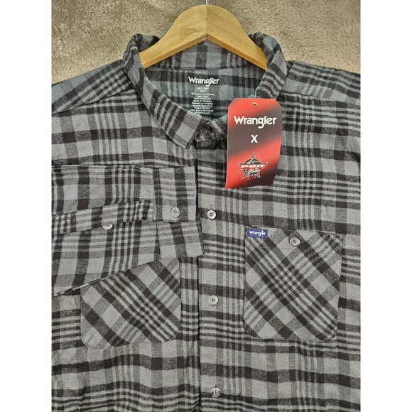 Wrangler Other - NWT Wrangler Flannel Shirt Plaid Long Sleeve Men's Size 4XLT Cotton Blend